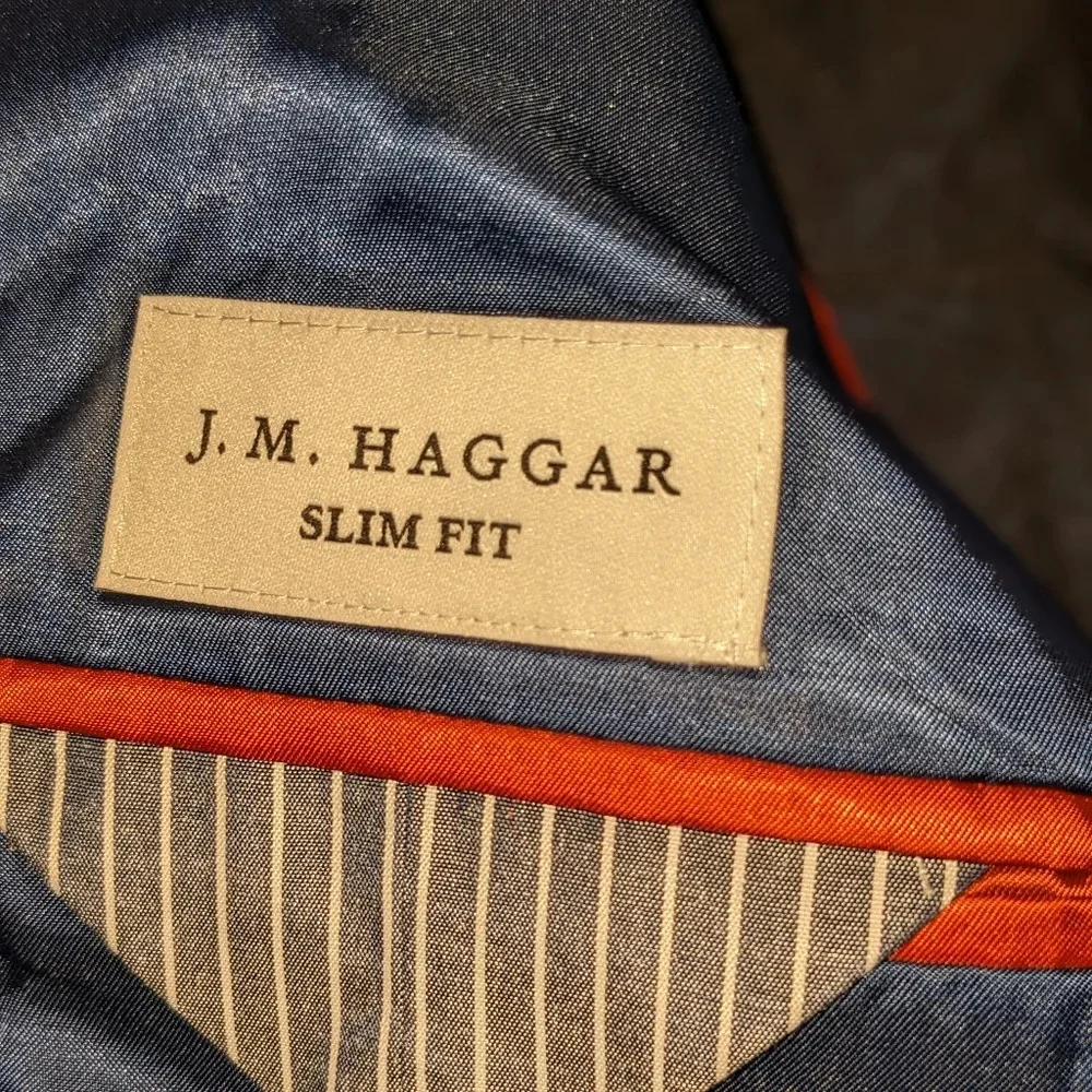 Haggar J.M. Premium 4-Way Stretch‎ Slim Fit Suit Jacket Coat Separates Blue